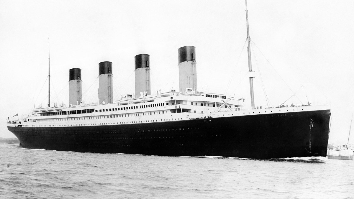 The RMS Titanic departing Southampton, U.K., April 10, 1912. (Getty Images Photo)