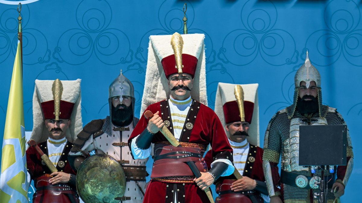The Manzikert 1071 Commemoration Program is held at the Malazgirt Battlefield National Historical Park as part of events marking the 955th anniversary of the Battle of Manzikert, Muş, Türkiye, Aug. 26, 2026. (AA Photo)