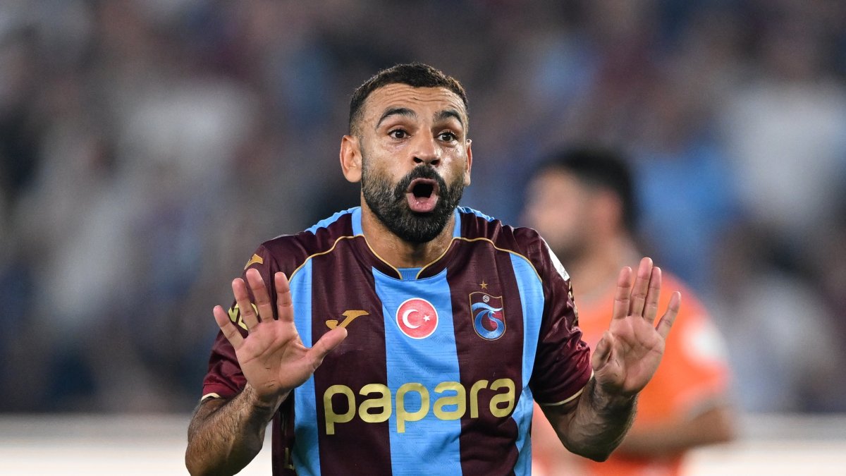 Trabzonspor's Mohamed Salah reacts during the Süper Lig match against Istanbul Başakşehir at Papara Park, Trabzon, Türkiye, Aug. 23, 2026. (AA Photo)
