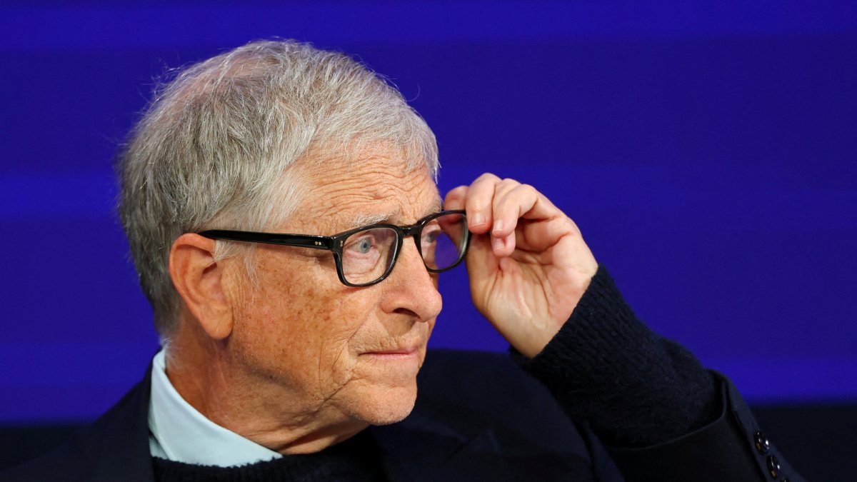  Bill Gates attends the 56th annual World Economic Forum (WEF) meeting in Davos, Switzerland, Jan. 21, 2026. (Reuters Photo)
