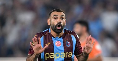 Trabzonspor's Mohamed Salah reacts during the Süper Lig match against Istanbul Başakşehir at Papara Park, Trabzon, Türkiye, Aug. 23, 2026. (AA Photo)