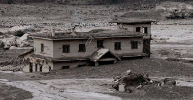 Mud covers a property following a flash flood at Trishuli in Nuwakot district, Nepal, Aug. 26, 2026. (Reuters Photo)