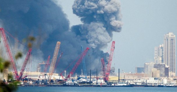 Smoke rises in the sky after blasts were heard in Manama, Bahrain, Feb. 28, 2026. (Reuters Photo)