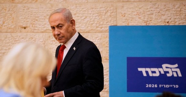 Israeli Prime Minister Benjamin Netanyahu, votes in Likud party primary elections ahead of Israel’s general election in October, in West Jerusalem, August. 17, 2026. (Reuters Photo)