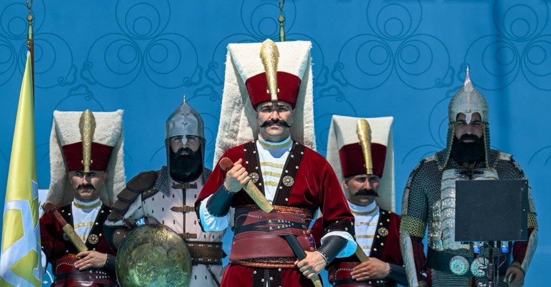 The Manzikert 1071 Commemoration Program is held at the Malazgirt Battlefield National Historical Park as part of events marking the 955th anniversary of the Battle of Manzikert, Muş, Türkiye, Aug. 26, 2026. (AA Photo)