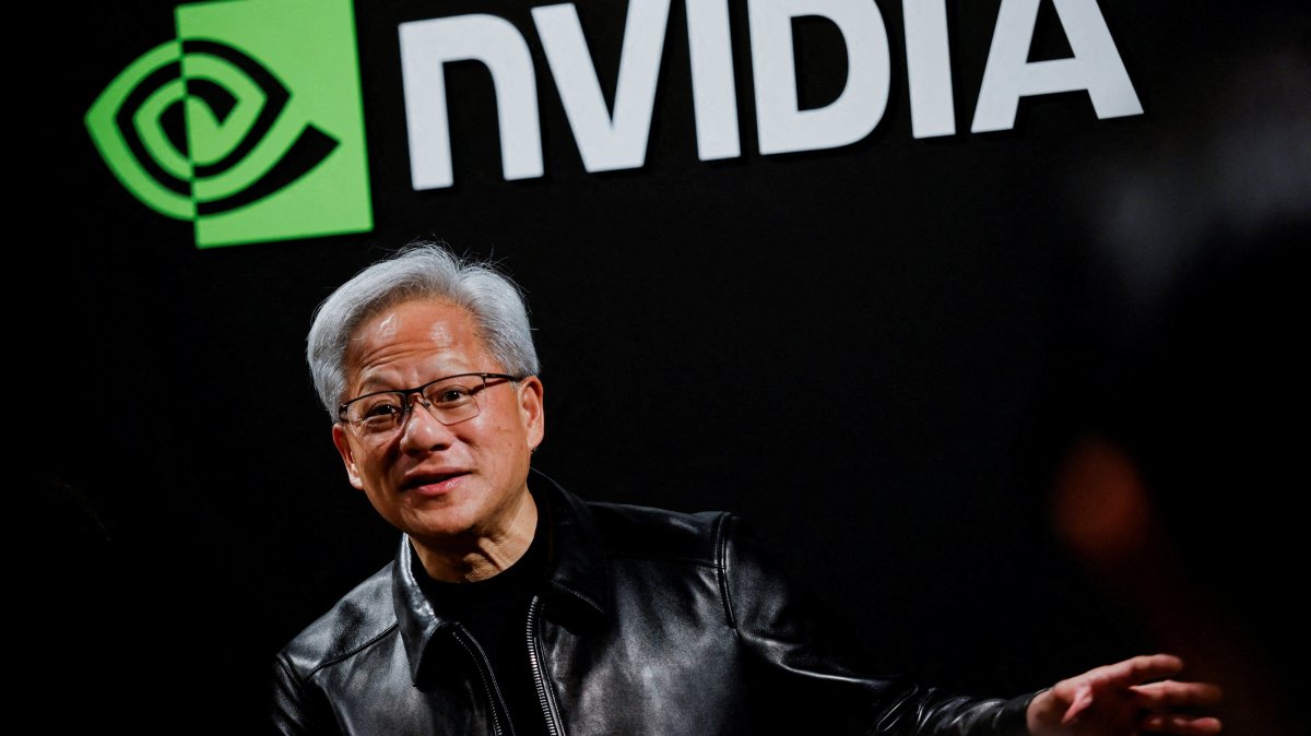 Nvidia CEO Jensen Huang speaks after attending the AI Ecosystem Reception in Tokyo, Japan, July 16, 2026. (Reuters Photo)