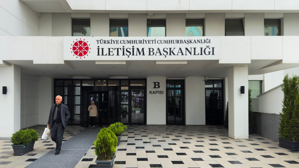 A view of the entrance to the building of the Republic of Türkiye’s Directorate of Communications in Ankara, Türkiye, June 6, 2024. (Shutterstock Photo)
