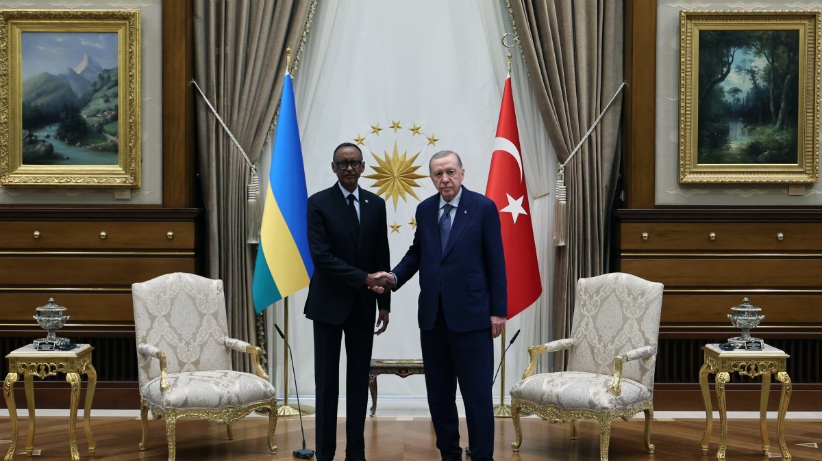President Recep Tayyip Erdoğan, Rwanda's President Paul Kagame meet in Ankara, Jan. 23, 2025. (DHA File Photo)