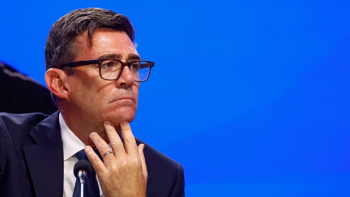 British Prime Minister Andy Burnham attends a meeting of the so-called Coalition of the Willing group, amid Russia's attack on Ukraine, in Kyiv, Ukraine, Aug. 24, 2026. (Reuters Photo)