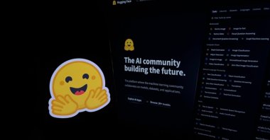 The logo of Hugging Face, Inc., a French-American company based in New York City that develops tools for building applications using machine learning, Toronto, Canada, June 14 2025. (Shutterstock Photo)