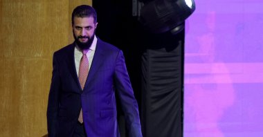 Syrian President Ahmed al-Sharaa attends the opening ceremony of the Damascus International Fair, Damascus, Syria, Aug. 26, 2026. (Reuters Photo)