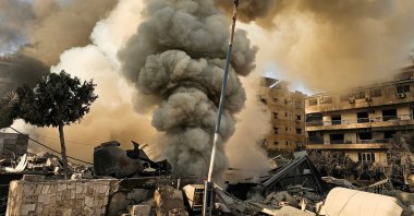 Smoke rises from the site of an Israeli airstrike in the southern suburbs of Beirut, Lebanon, March 3, 2026. (AFP Photo)