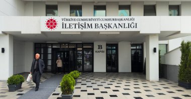 A view of the entrance to the building of the Republic of Türkiye’s Directorate of Communications in Ankara, Türkiye, June 6, 2024. (Shutterstock Photo)
