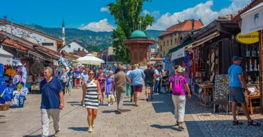 Sebilj fountain at Bascarsija square, Sarajevo, Bosnia-Herzegovina, July 15, 2023. (Shutterstock Photo)