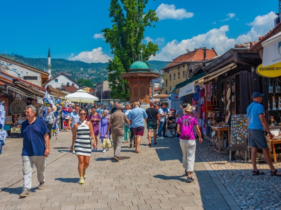 Sebilj fountain at Bascarsija square, Sarajevo, Bosnia-Herzegovina, July 15, 2023. (Shutterstock Photo)