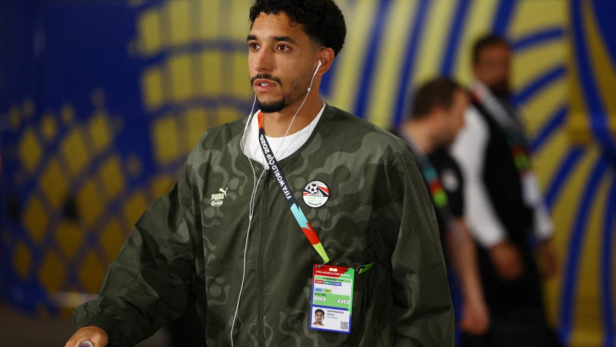 Egypt's Omar Marmoush arrives at the stadium ahead of the  FIFA World Cup 2026 round of 32 match between Australia and Egypt at Dallas Stadium, Texas, U.S., July 3, 2026 (Reuters Photo)