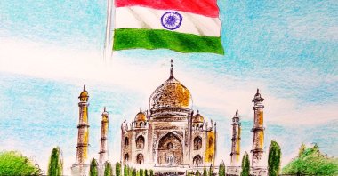 "Muslims in India are not guests waiting to be accepted into that story. They are among its authors." (Illustration by Erhan Yalvaç)