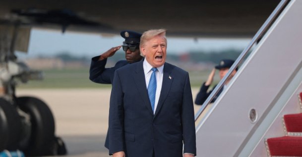 U.S. President Donald Trump arrives at Joint Base Andrews, Maryland, U.S., Aug. 28, 2026. (Reuters Photo)