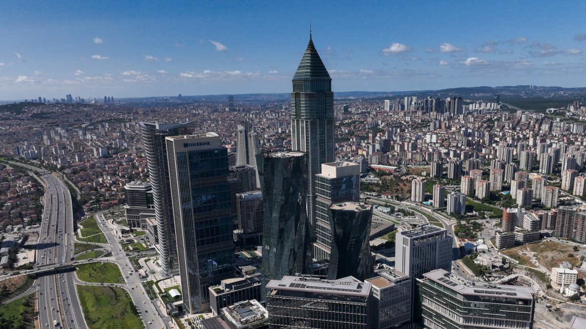 An aerial view of Istanbul Financial Center (IFC), a key financial hub on the Asian side of the city, Istanbul, Türkiye, July 30, 2026. (AA Photo)