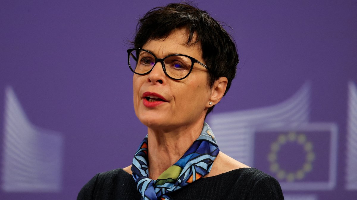 European Commissioner for Enlargement Marta Kos holds a press conference in Brussels, Belgium, Jan. 14, 2026. (Reuters Photo)