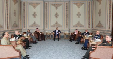Ministers and military officials from Pakistan and Saudi Arabia attend the meeting hosted by Foreign Minister Hakan Fidan (C), Istanbul, Türkiye, Aug. 31, 2026. (AA Photo)