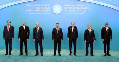 President Recep Tayyip Erdoğan attends the informal summit of the Organization of Turkic States in Turkistan, Kazakhstan, May 15, 2026. (Reuters Photo) 