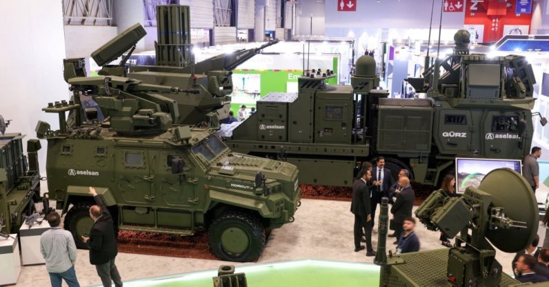 Aselsan air defense systems are displayed at the SAHA 2026 International Defence and Aerospace Exhibition in Istanbul, Türkiye, May 8, 2026. (Reuters Photo)