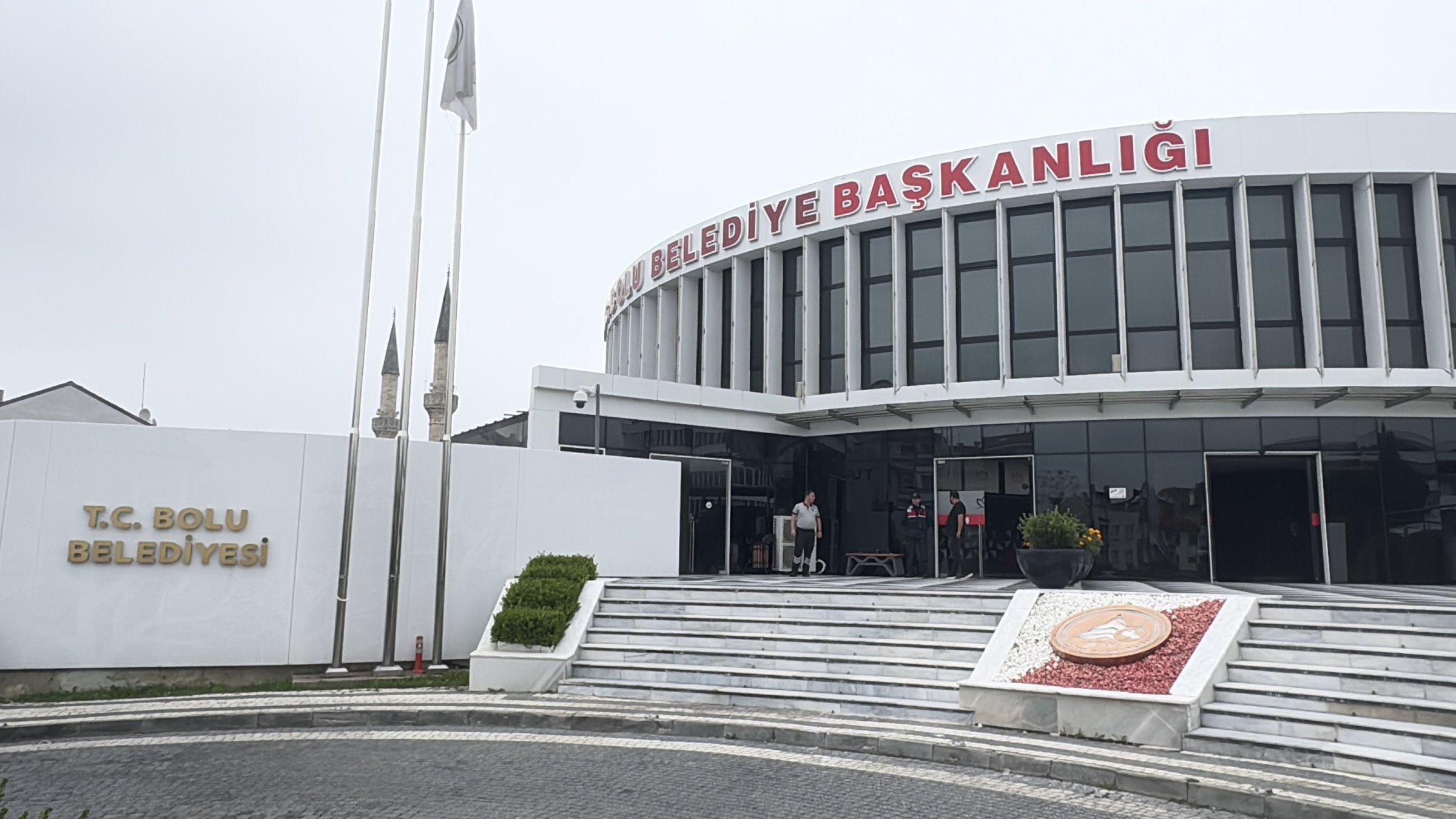 A view of the Bolu Municipality building as authorities investigate alleged irregularities in municipal vehicle rental tenders, Bolu, Türkiye, Sept. 1, 2026. (AA Photo) 