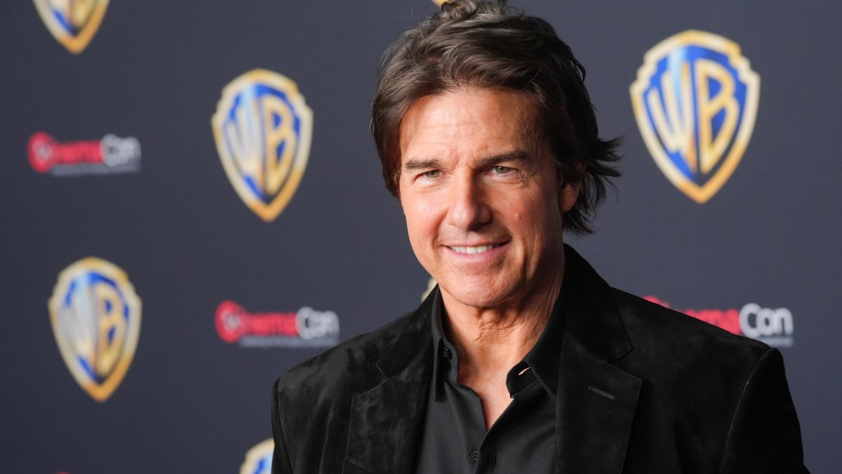 Tom Cruise arrives at the Warner Bros. presentation at CinemaCon, Las Vegas, U.S., April 14, 2026. (AP Photo)