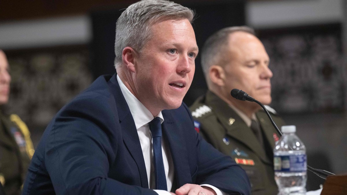 U.S. Secretary of the Army Dan Driscoll testifies on budget requests during a Senate Committee on Armed Services hearing on Capitol Hill in Washington, D.C., May 12, 2026.(AFP File Photo)