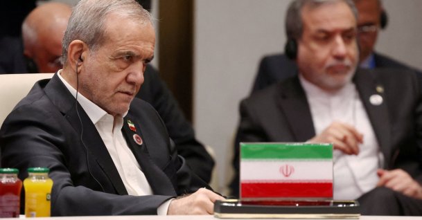 Iranian President Masoud Pezeshkian attends a session of the Shanghai Cooperation Organisation (SCO) summit in Bishkek, Kyrgyzstan, Sept. 1, 2026. (Reuters Photo)
