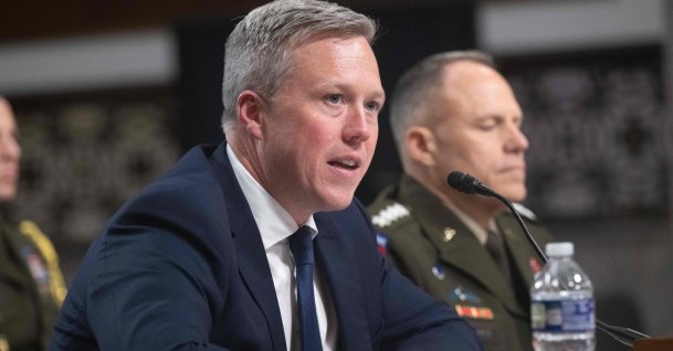 U.S. Secretary of the Army Dan Driscoll testifies on budget requests during a Senate Committee on Armed Services hearing on Capitol Hill in Washington, D.C., May 12, 2026.(AFP File Photo)