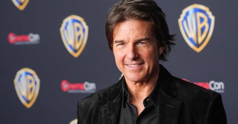 Tom Cruise arrives at the Warner Bros. presentation at CinemaCon, Las Vegas, U.S., April 14, 2026. (AP Photo)