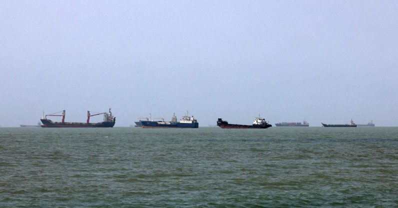 Vessels transit the Strait of Hormuz off Bandar Abbas in southern Iran, Aug. 10, 2026. (AFP File Photo)
