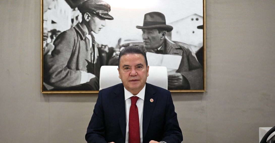 This undated photo shows former Antalya mayor Muhittin Böcek in his office, Antalya, southern Türkiye. (DHA Photo)