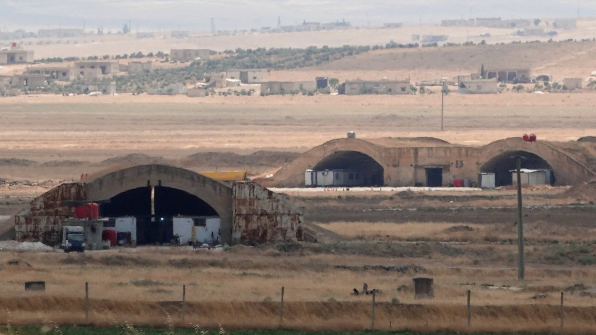 Abu al-Duhur base following strikes, Syria, Aug. 18, 2026. (Reuters Photo)