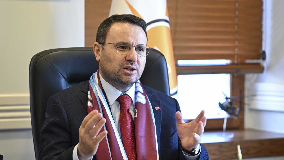 Justice Minister Akın Gürlek visits the ruling Justice and Development Party's (AK Party) provincial headquarters, Trabzon, Türkiye, Aug. 13, 2026. (AA Photo)