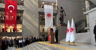 Justice Minister Akın Gürlek speaks at a ceremony marking the opening of the 2026-2027 judicial year, Istanbul, Türkiye, Sept. 2, 2026. (DHA Photo) 