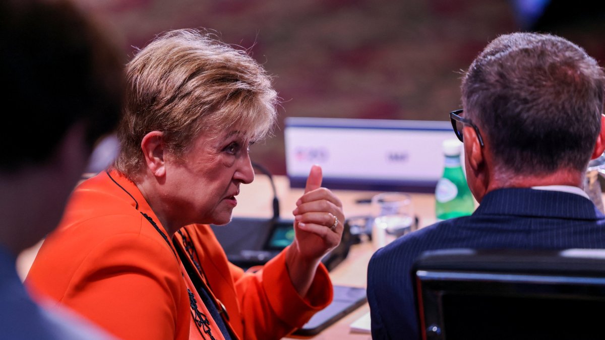 International Monetary Fund (IMF) Managing Director Kristalina Georgieva attends the meeting of finance ministers and central bank governors from G-20 countries, Asheville, North Carolina, U.S., Aug. 31, 2026. (Reuters Photo)