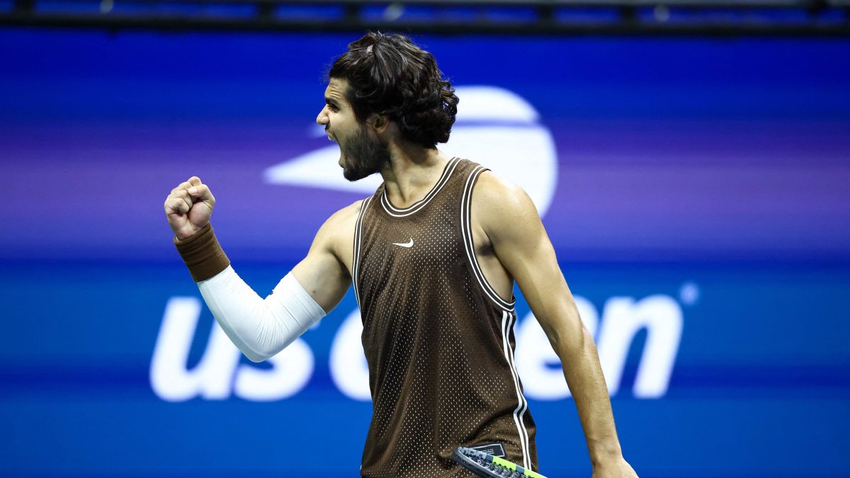 Spain's Carlos Alcaraz reacts after a point during the men's singles second-round tennis match against Portugal's Jaime Faria on day four of the US Open tennis tournament at the USTA Billie Jean King National Tennis Center, New York City, U.S., Sept. 2, 2026. (AFP Photo)