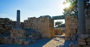 An undated view of the Roman ruins at the Sebastia archeological site, the occupied West Bank, Palestine. (Shutterstock Photo)