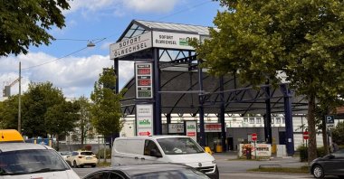 Cars drive past a display board showing the current prices of petrol and diesel at a gas station, Munich, Germany, June 15, 2026. (Reuters Photo)