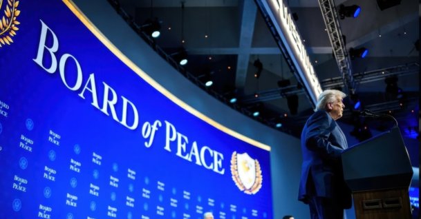 U.S. President Donald Trump participates in the Board of Peace Signing Ceremony at the World Economic Forum, Davos, Switzerland, Jan 22, 2026. (Shutterstock Photo)