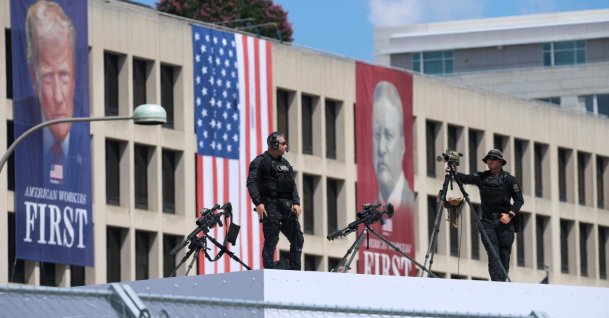 United States Secret Service in position during the NTT INDYCAR Series, in Washington, D.C., Aug. 23, 2026. (AFP File Photo)