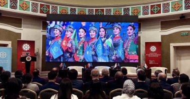 A panel titled “Turkic World Dialogues: Common Future, Common Vision,” organized by Türkiye’s Directorate of Communications, is held, Astana, Kazakhstan, Sept. 4, 2026. (AA Photo)