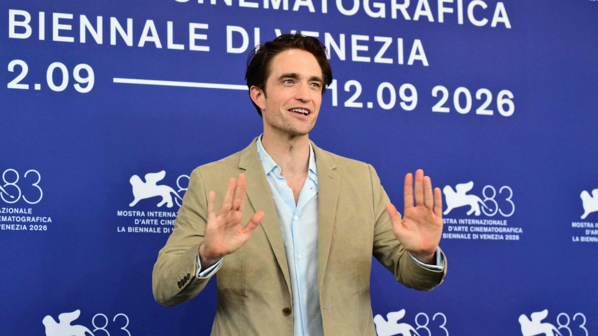 British actor Robert Pattinson attends the photocall of "Primetime" presented in competition at the 83rd International Venice Film Festival, at Venice Lido, Venice, Italy, Sept. 5, 2026. (AFP Photo)
