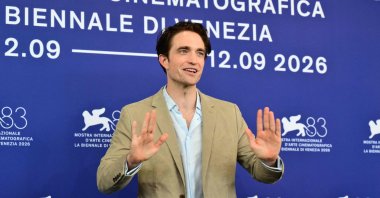 British actor Robert Pattinson attends the photocall of "Primetime" presented in competition at the 83rd International Venice Film Festival, at Venice Lido, Venice, Italy, Sept. 5, 2026. (AFP Photo)