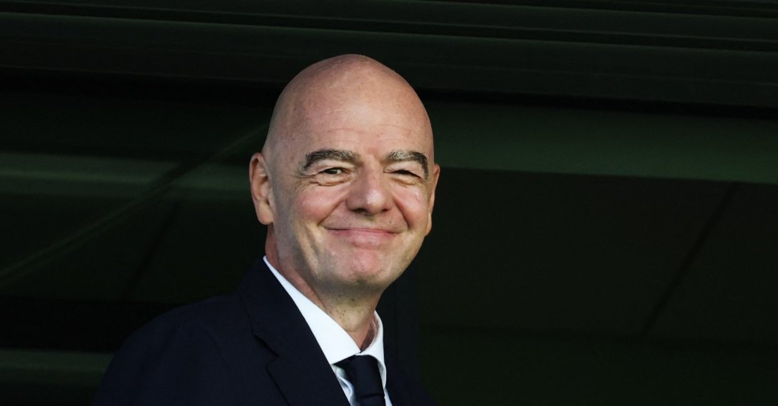 FIFA President Gianni Infantino reacts inside the stadium before the FIFA Under-20 Women's World Cup Group A match between Poland and Argentina at Arena Katowice, Katowice, Poland, Sept. 5, 2026. (Reuters Photo)