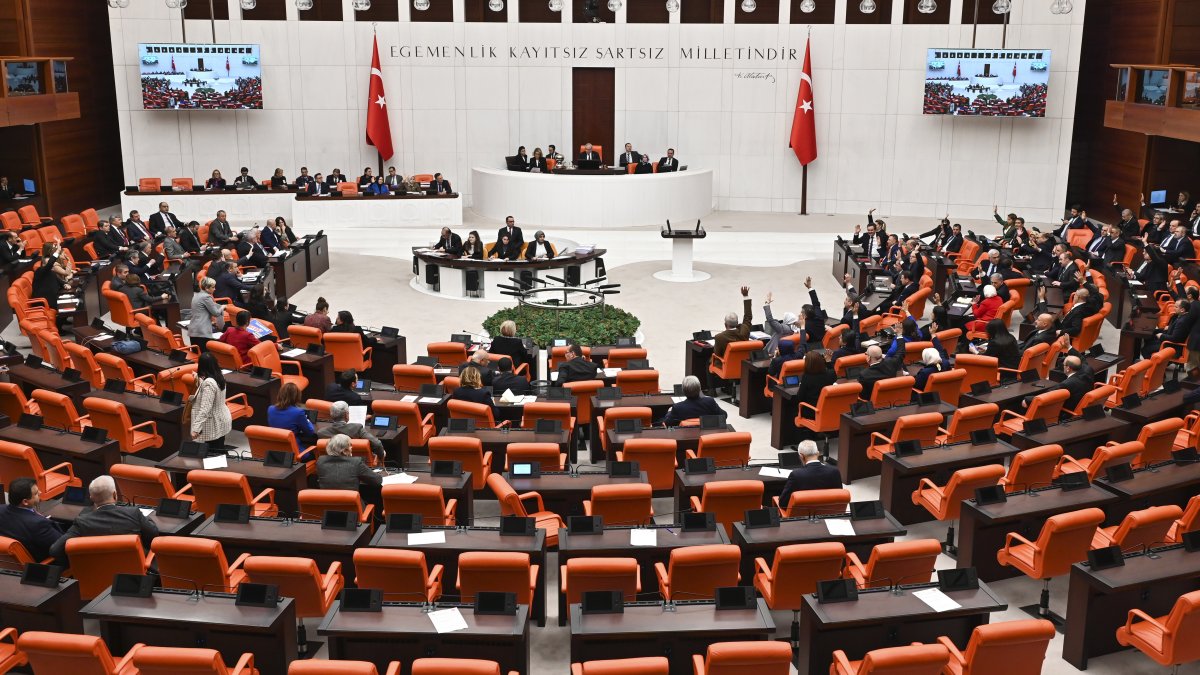 Lawmakers attend a session of the Turkish parliament, in Ankara, Türkiye, January 23, 2024. (AP Photo) 