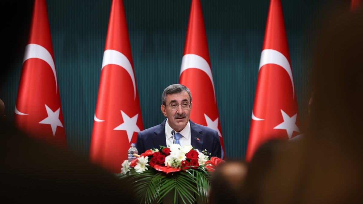 Vice President Cevdet Yılmaz announces the details of the new Medium-Term Program (MTP) covering the 2027-2029 period, Ankara, Türkiye, Sept. 6, 2026. (AA Photo)